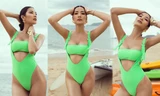 Hoàng Thùy lại ‘đốt mắt’ fan với loạt ảnh bikini khoe vóc dáng chuẩn 'từng cm'