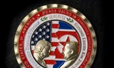 Đồng tiền xu kỷ niệm Hội nghị thượng đỉnh Mỹ-Triều tại Washington DC., ngày 21/5. (Nguồn: AFP/TTXVN)