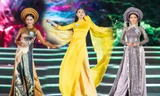 Đường cong quyến rũ của thí sinh Miss World Việt Nam trong trang phục áo dài