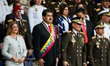 Tổng thống Venezuela Nicolas Maduro (thứ 2, trái) tại Lễ kỷ niệm 81 năm ngày thành lập Lực lượng Phòng vệ quốc gia ở Caracas ngày 4/8. (Ảnh: THX/TTXVN)