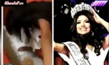 Hình ảnh say xỉn của hoa hậu Peru được cắt từ clip.