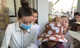 Hình ảnh Hồ Ngọc Hà đi làm từ thiện gây tranh cãi.