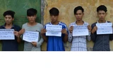 Nhóm thanh niên bị bắt. Ảnh: Công an cung cấp.