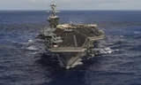 Nhiều dụng ý từ hành động đưa tàu sân bay tới Bán đảo Triều Tiên của Mỹ. Ảnh: US Navy