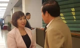 Thứ trưởng Hồ Thị Kim Thoa bên lề phiên họp Uỷ ban Thường vụ Quốc hội, ngày 20/2