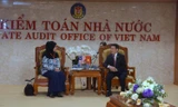 Tổng Kiểm toán Nhà nước Việt Nam Hồ Đức Phớc đã có buổi tiếp và hội đàm với Tổng Kiểm toán Nhà nước Malaysia Madinah Binti Mohamad. Ảnh KTNN