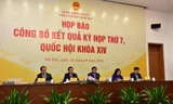Quang cảnh họp báo bế mạc kỳ họp Quốc hội