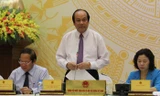 Bộ trưởng Chủ nhiệm VPCP Mai Tiến Dũng tại buổi họp báo chiều 5/5.