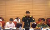 Đại diện Bộ Quốc phòng nêu ý kiến về Luật Bảo vệ bí mật nhà nước. Ảnh QH