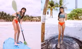Mới 12 tuổi nhưng con gái Trương Ngọc Ánh đã có vóc dáng siêu mẫu, chân dài miên man