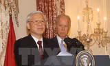 Tổng Bí thư Nguyễn Phú Trọng dự Chiêu đãi của Chính quyền Hoa Kỳ do Phó Tổng thống Hoa Kỳ Joe Biden chủ trì. Ảnh: Trí Dũng/TTXVN.