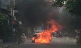 Hiện trường vụ cháy. Ảnh: Nguyễn Chí Công.