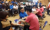 Đông đảo ban trẻ tham gia hiến máu 