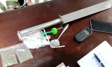 Hung khí và ma túy do công an thu giữ được từ nhóm đối tượng do Thọ cầm đầu