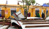 Trường học tại Phú Thuận, Phú Vang (TT-Huế) tan hoang sau bão số 13.
