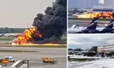 Khoảnh khắc máy bay Nga bốc cháy, lao vun vút trên đường băng