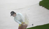 Trương Chí Quân, Thảo My, Lê Khánh Hưng (từ phải sang) tại họp báo Giải Vô địch Golf Quốc gia 2022 - Cúp VinFast.