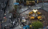 Hiện trường vụ đánh bom đền Erawan ở Bangkok hồi tháng 8/2015.
