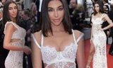 Diện váy ren mỏng tang, Chantel Jeffries hút mọi ánh nhìn ở Cannes
