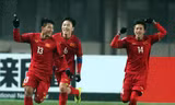 Hình ảnh các cầu thủ Việt Nam trên trang chủ AFC