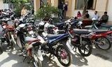Các xe đua bị tạm giữ tại Công an TP.Đà Lạt