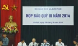 Bộ GD&ĐT họp báo chiều 9/9. Ảnh: Thanh Hà