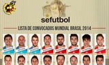 Danh sách 23 cầu thủ Tây Ban Nha dự World Cup 2014. Ảnh: Marca 