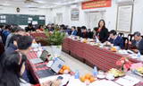 Đoàn kiểm tra của Bộ GD-ĐT tới khảo sát, nắm bắt tình hình và làm việc tại Trường THCS Phan Chu Trinh, quận Ba Đình, Hà Nội.