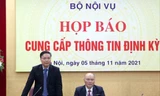 Bộ Nội vụ tổ chức họp báo định kỳ chiều 5/11 