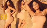 Vũ nữ thoát y Blac Chyna mặc váy màu nude bó sát, thả dáng cực nóng bỏng