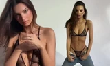Emily Ratajkowski gây 'nhức mắt' với nội y xuyên thấu