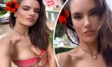 Cựu 'thiên thần nội y' Alessandra Ambrosio trẻ đẹp mơn mởn với áo tắm quây bé xíu