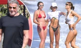 Vợ con 'Huyền thoại Rambo' Sylvester Stallone khoe dáng quyến rũ ở biển