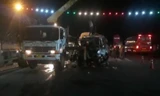Hiện trường vụ tai nạn giao thông liên hoàn. Ảnh: T.S