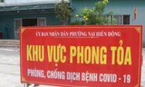 Chung cư 12T3 phường Nại Hiên Đông được áp dụng biện pháp cách ly y tế, phong toả để phòng chống dịch COVID-19. 