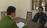Đối tượng Tuấn tại cơ quan điều tra. Ảnh: Công an Hưng Yên