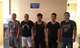 Quang "Rambo" cùng các đối tượng bị bắt giữ.