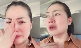 Diễn viên Ngọc Lan khóc nức nở trên livestream vì mất khoản tiền lớn