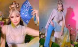 Hoa hậu Ngọc Châu mặc áo dài xuyên thấu, bị chê dung tục