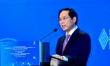 Bộ trưởng Ngoại giao Bùi Thanh Sơn phát biểu tại Đối thoại. (Ảnh: Mofa)