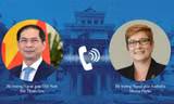 Bộ trưởng Bùi Thanh Sơn và Bộ trưởng Ngoại giao Úc Marise Payne. (Ảnh: Mofa)