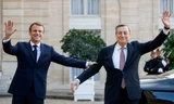Tổng thống Pháp Emmanuel Macron và Thủ tướng Ý Mario Draghi trong cuộc gặp tại Paris. (Ảnh: Reuters)