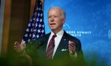 Tổng thống Mỹ Joe Biden phát biểu tại thượng đỉnh trực tuyến về khí hậu. (Ảnh: WSJ)