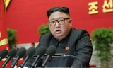 Ông Kim Jong Un hôm phát biểu khai mạc đại hội đảng. (Ảnh: Reuters)