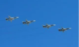 Đội máy bay Sukhoi Su-24M biểu diễn trong lễ kỷ niệm 71 năm chiến thắng phát xít Đức. (Ảnh: Reuters)