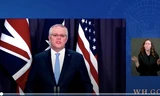 Thủ tướng Úc Scott Morrison trong cuộc họp trực tuyến công bố cơ chế đối tác mới