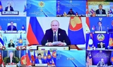 Tổng thống Nga Vladimir Putin phát biểu tại Hội nghị cấp cao ASEAN - Nga (Ảnh: Đoàn Bắc)