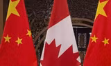 Quốc kỳ Trung Quốc và Canada. (Ảnh: Reuters)