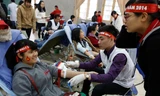 Chương trình hiến máu tình nguyện Chủ nhật Đỏ năm 2014. Ảnh: Hồng Vĩnh