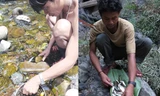 Sản vật lấy từ suối Rục Cà Roòng